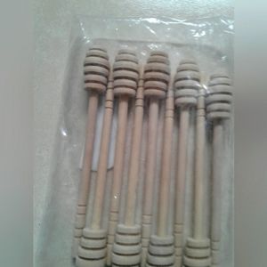 New Wood Honey Spoons Lot of 9